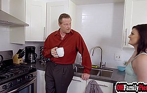 Naughty teen stepdaughter pleasing her old stepfathers big cock