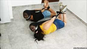 Step-Mother And Step-Daughters In Their Very First Bondage Debut Video!