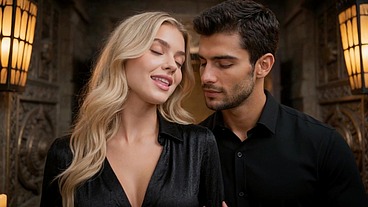 Rubia de ojos claros le encanta hacer mamadas intensas y mirar a los ojos de su amante (ia)