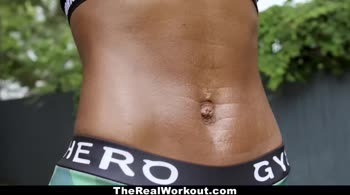 Mya Mayes: Fit Ebony Trainer Gets Rock Hard Cock in Raunchy Workout