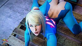 Blonde Metroid Testing Sex Machine