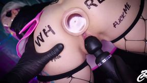 Huge glass buttplug makes my ass gape the the best