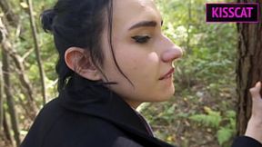 Russian student gets public pickup and nearly gets cum in park