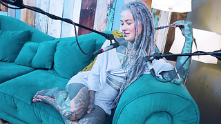 I converse about N - Needed - ASMR podcast SFW conversing punk bony nymph dreadlocks tat model tattooed damsel