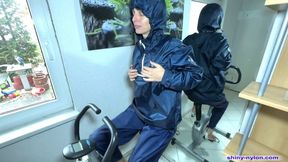 Fitness in shiny rain gear - 129