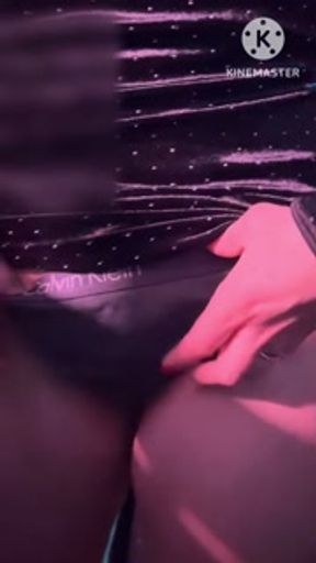 I took off my panties at the nigthclub. The cuckold filming and the strangers watching.