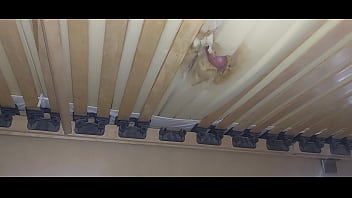 I fuck the hole in the mattress and ejaculate sperm under the bed.