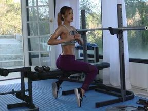 Trabajando en su fitness