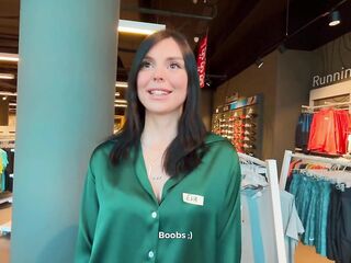 Сonsultant grabbed my knob and screwed me in the fitting room / Public Sex -