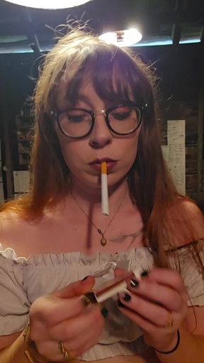Smoking Redhead MILF Loves Match Lighting and Blowing Hard