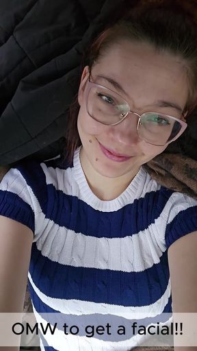 On My Way To A Massive Facial - Backseat Finish - Redhead POV