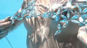 ”Very sparkly bikini babe Zazie Skymm”