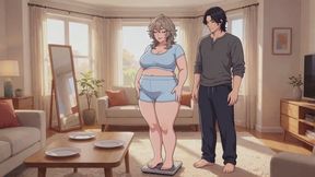 BBW SSBBW Stories #19B: Scale confessions of your swelling goddess (Animated)