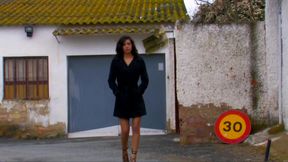 Stunning brunette bent over and waiting for a hard cock in the ass