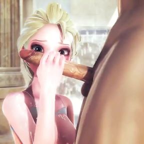 Elsa gets fucked and creampied