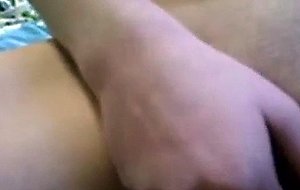 Horny college slut tastes her own pussy grool