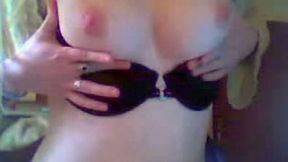 Blonde shy girl has the best boobies and shaved pussy on the net