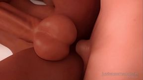 Negra cachonda se la empiezan a cojer