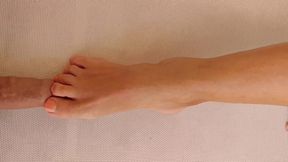 Amateur Blonde Wife Enjoys Footjob