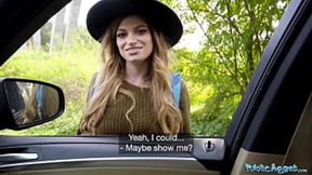 Public agent Nicole Rae big tits hitchhiker blowjob big dick&#x1F32D; pov