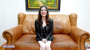 Part 1 of 2 submissive freaky MILF gets undressed for the camera sucks cock and masturbates for porn audition