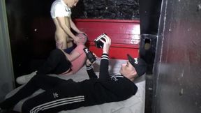 Webcam porn backstage fucked by straight