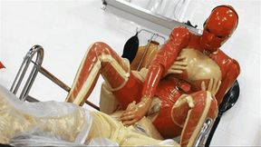 Rubber nurse, the latex patient and the plastic piss-sack session - Part 2 of 2