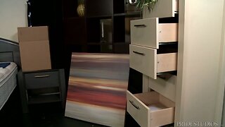 ExtraBigDicks Hung Mover takes 2 Cocks at Once