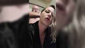 Slut wife takes it deep in the bathroom