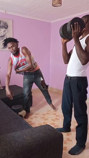 Having a Workout with My Dude