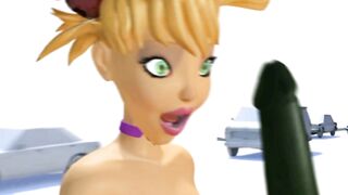 3DGSPOT - Lusty Women Gets Orgasm While Fucking Both Her Holes With Vegetables! 3D ANIMATED PORN!