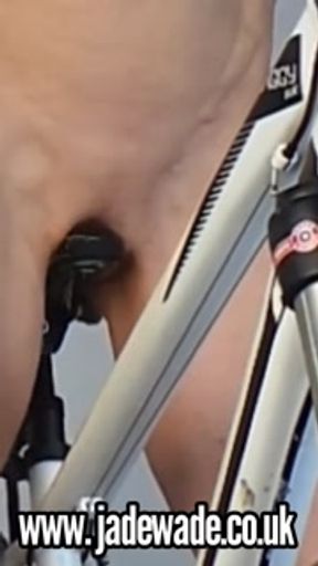 Dry Humping My Bicycle, With My Big Clit Rubbing The Saddle, Making Me Climax Hard!