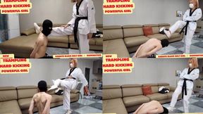 80kg, Black Belt Karate Girlfriend, Hard Kick Punishment, Game 3, Round # 1