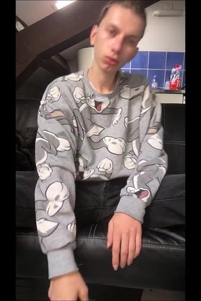 French Femboy Comes Back From College and Can&#039;t Wait to Jerk off and Cum