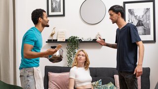 An unsatisfied married woman screwed infront of her husband