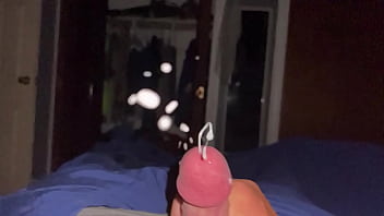 Slow motion masturbation with cum shot