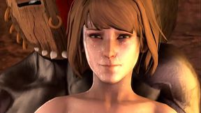Teen 3D babe Max Caulfield gives blowjob to tribal chiefs