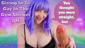 Giving In To Gay In The Gym Shower JOI - Checking out a guy in the shower leads to you sucking his cock! - Bisexual Encouragement, Make Me Bi, Gay, Queer, Female Domination, Femdom with Mistress Mystique Hoops - MP4