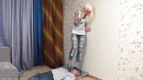 Inked blonde has total control over docile dude (1243, 720p)