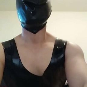 Latex sissy mask