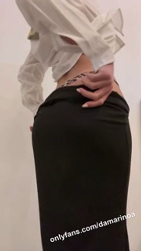 Israeli girl takes off her long skirt and blouse, strip - Damari Noa (Full version on Onlyfans)