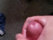 Cumshot with girlfriend watching