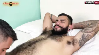 Interracial muscle bears bareback anal with big dick Brazilian and hairy Argentine