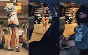 Risky Flashing and Cumshot in an Underground Parking Lot
