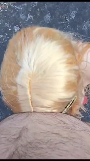 Mommy had to suck this strangers cock in an abandoned building   Clip 1