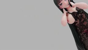 honkai impact raiden mei strip dance show hentai r18 mmd 3d soft dark green hair