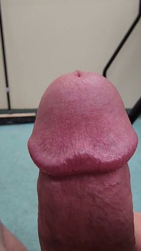 Edging hard swollen cock and pre cumming   Clip 2