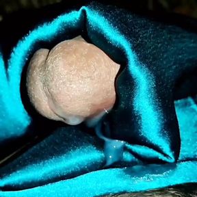 Cum on satin silky blue suit salwar of nurse (72)