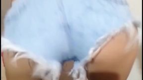 Hot brunette dances in lingerie to funk music
