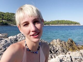 Ersties - Cute Blond Annika Fingers Herself Outdoors For All To Watch